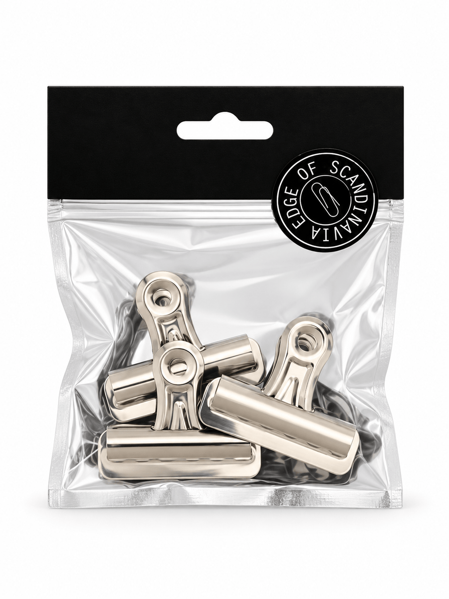 Bulldog papirklype 3pk sølv