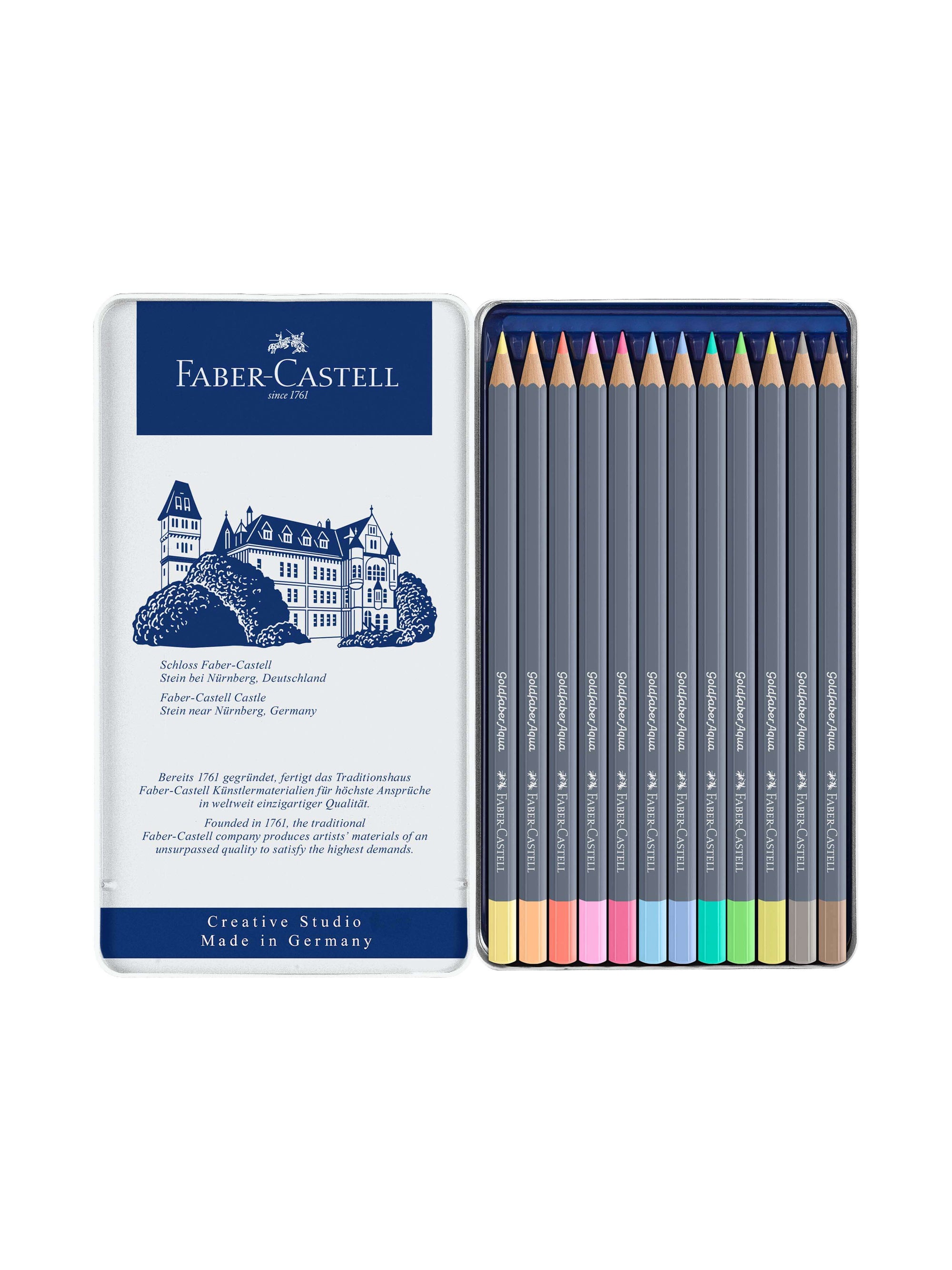 Faber-Castell Goldfaber Aqua Akvarellblyanter Pastell 12pk
