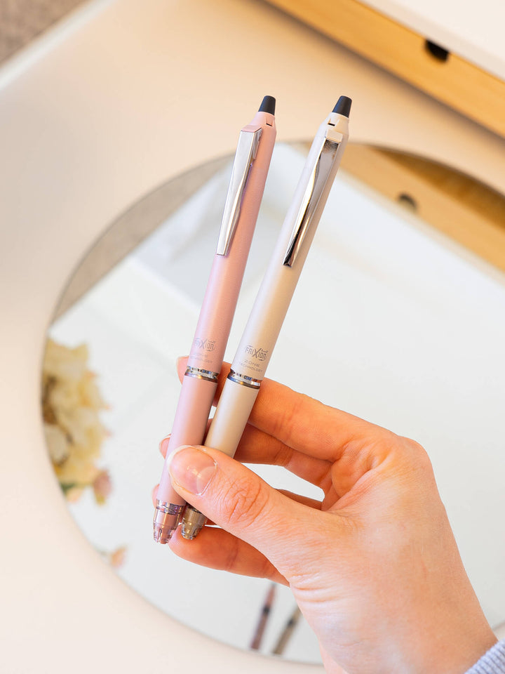Pilot frixion zone 0,7 rosa og beige utviskbar penn