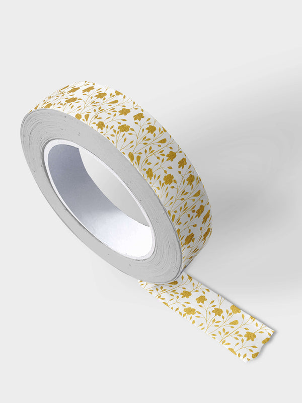 Washi-teip gull blomster