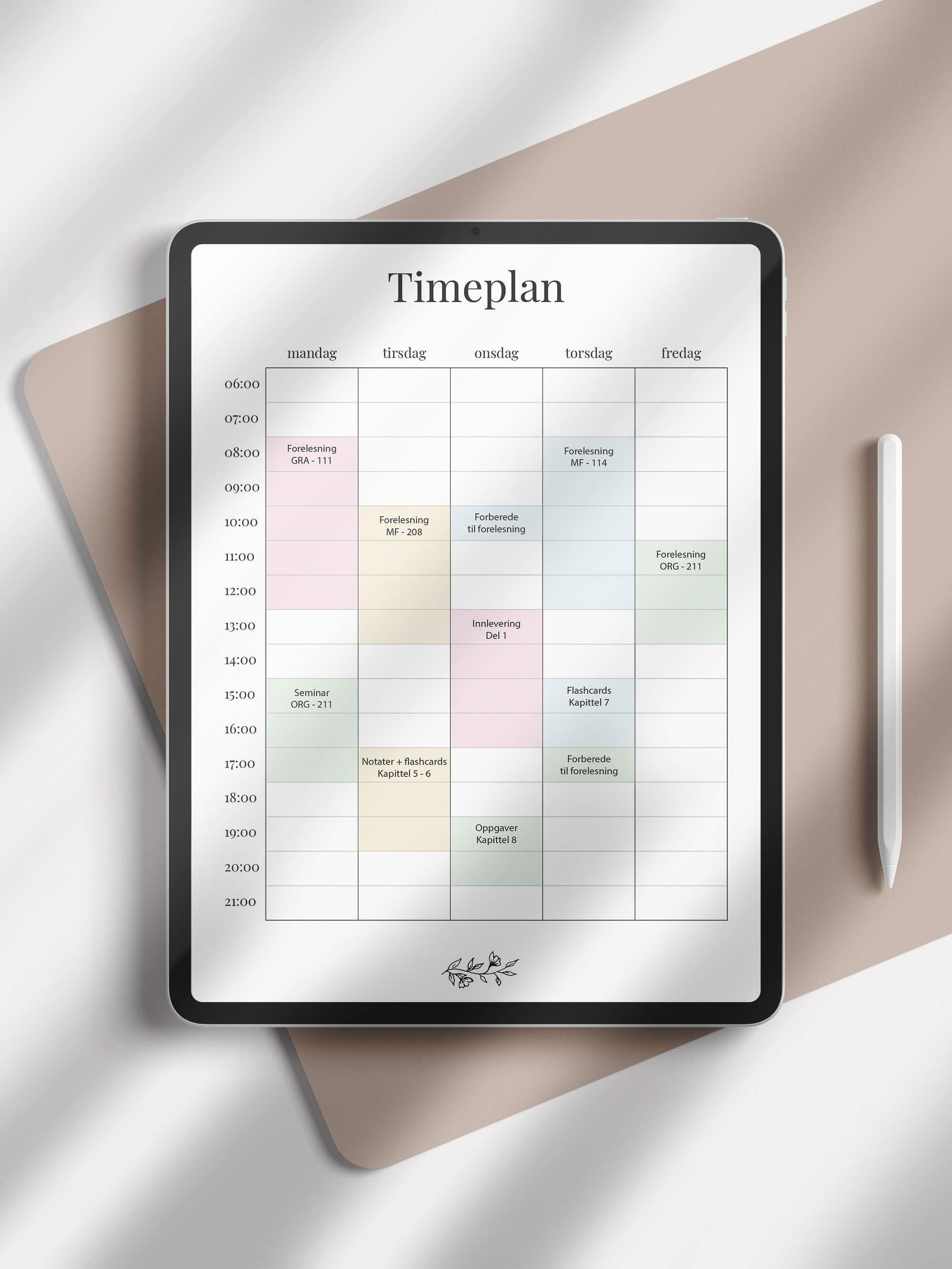 Timeplan - PDF