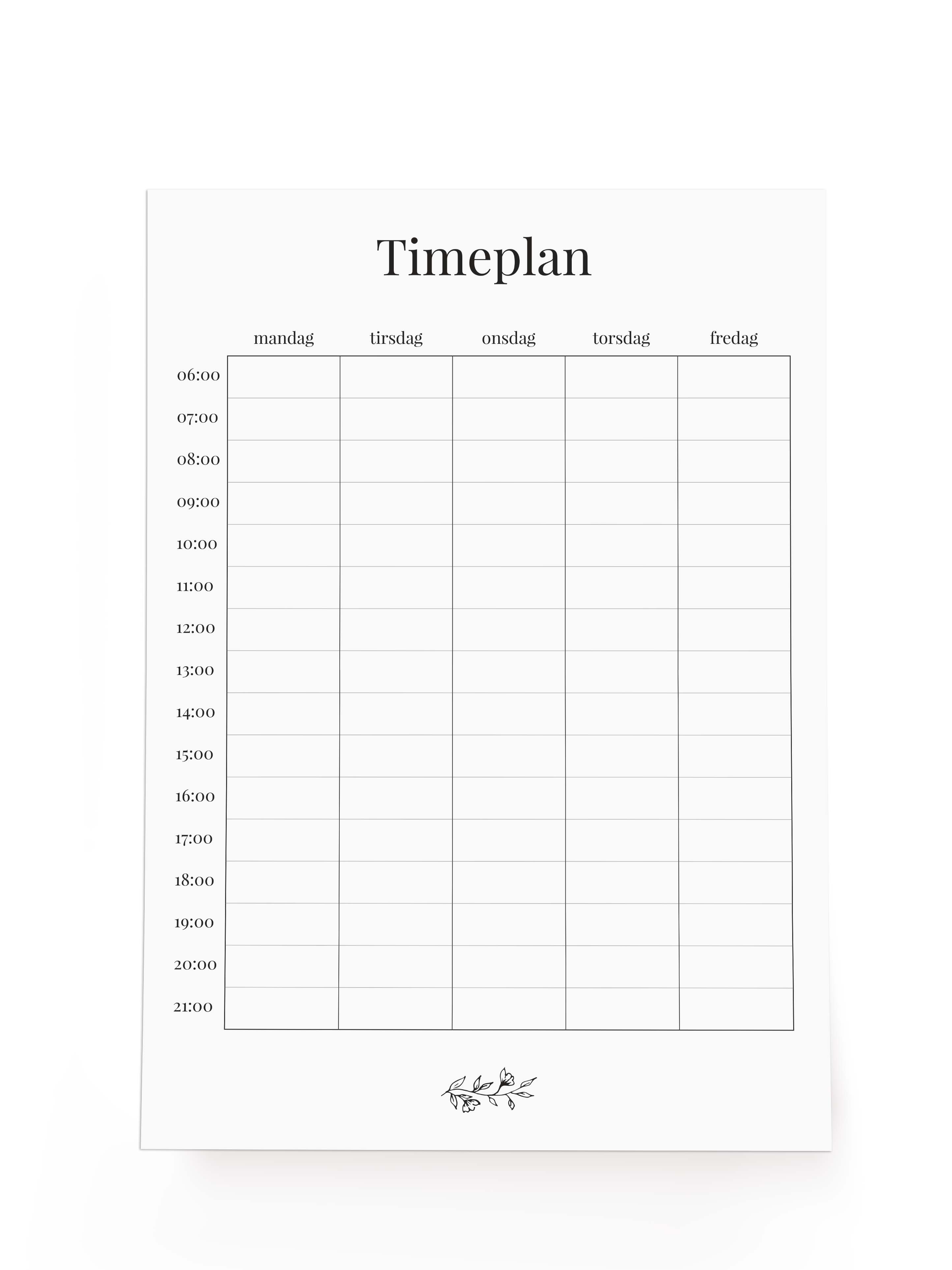 Timeplan - PDF – Aveluna