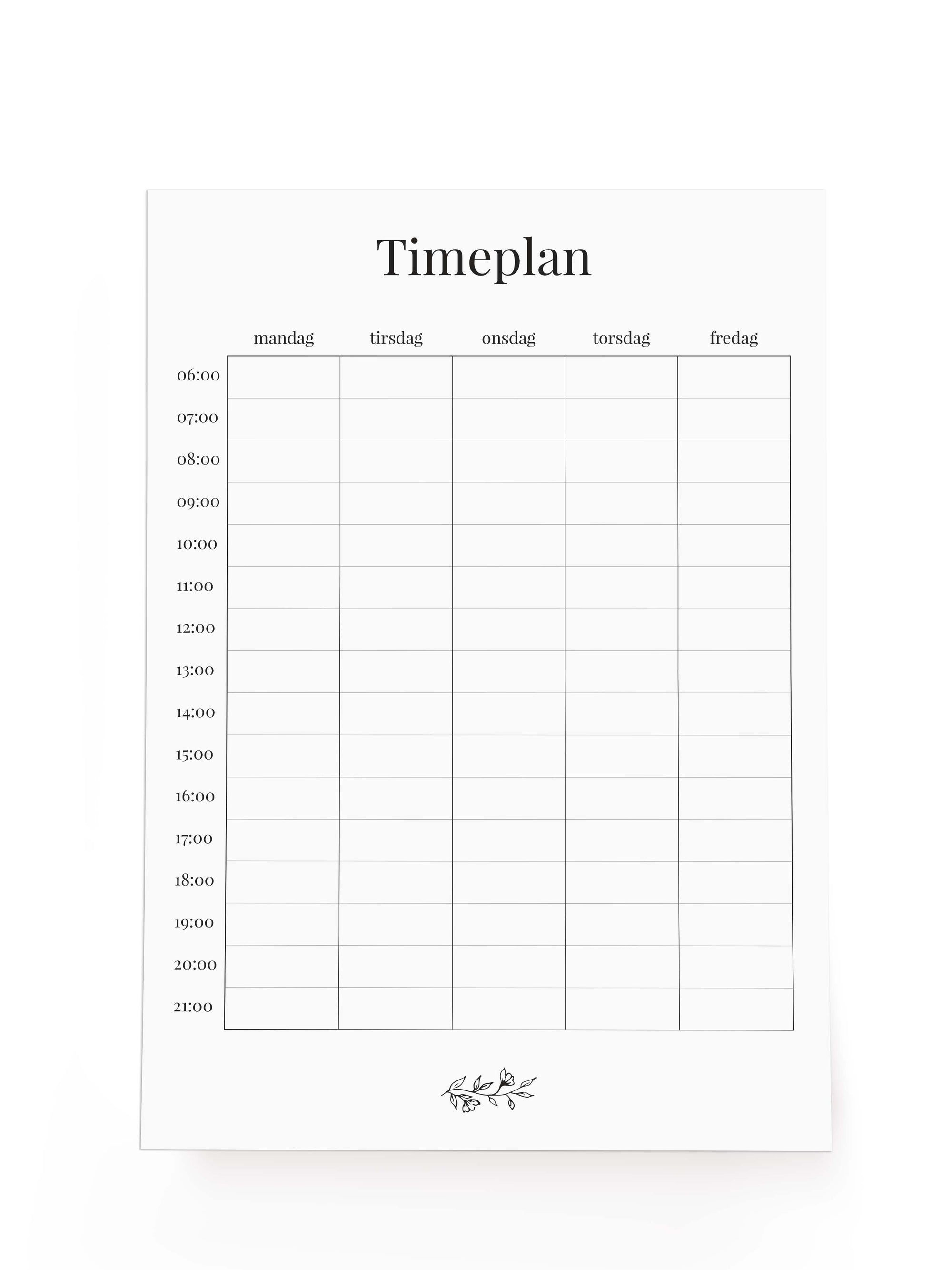 Timeplan - PDF